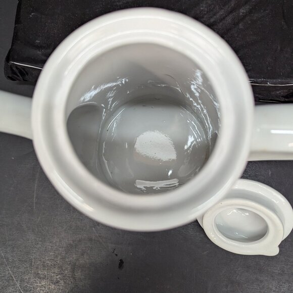 Vintage Dutchess Stoneware 6 Cup Coffee Server with Lid Floral Hibiscus Flower - Picture 7 of 10